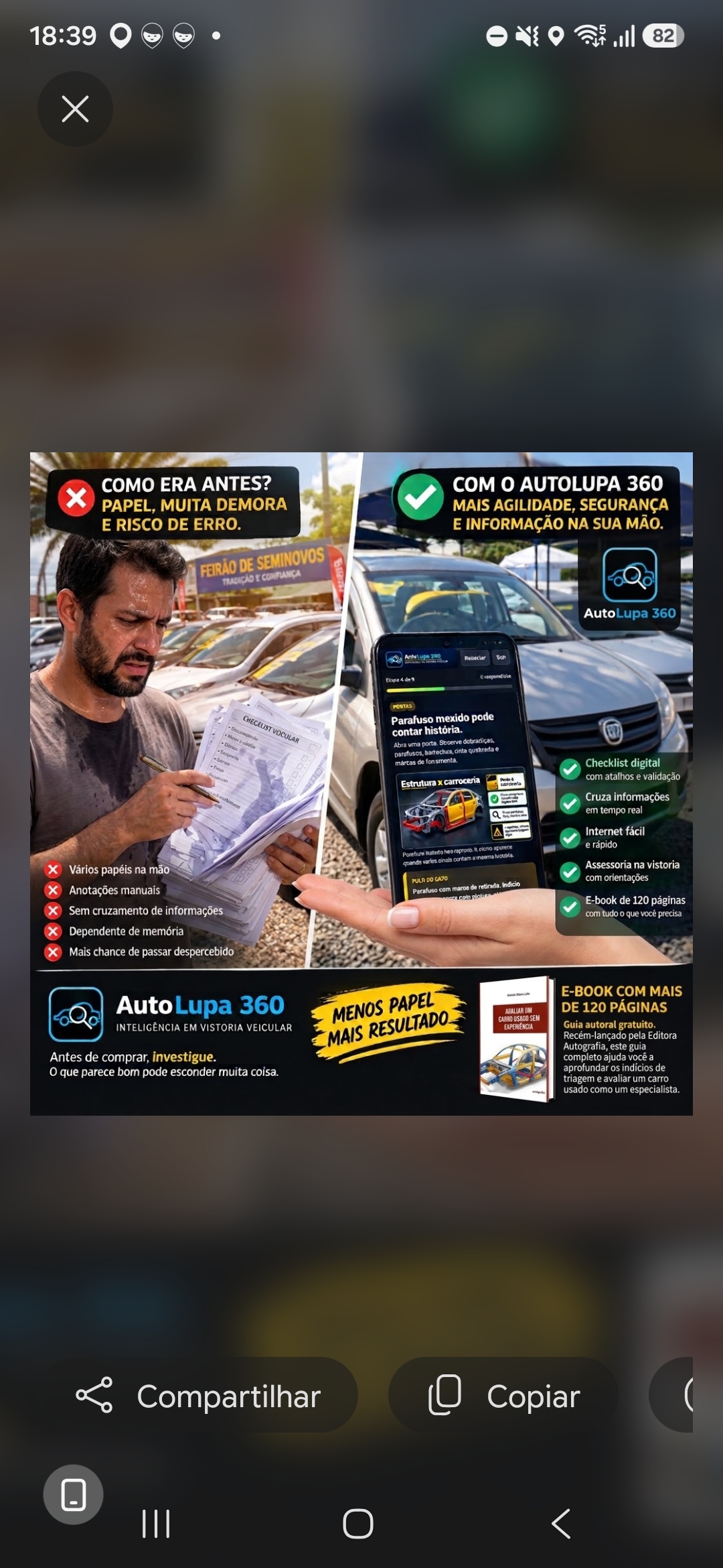 Comparação ilustrativa entre a avaliação com papéis e o roteiro digital AutoLupa